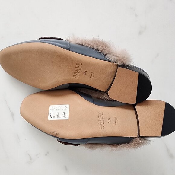 Bally Women’s Janesse Calf Leather Garconne Mule Slippers – Timeless Luxury! - Picture 5 of 9